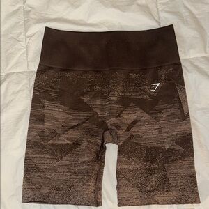 Gymshark Brown Athletic Shorts Seamless Design